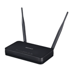 The Buffalo WCR-300S router with 300mbps WiFi, 4 100mbps ETH-ports and
                                                 0 USB-ports