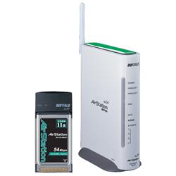 Thumbnail for the Buffalo WER-AM54G54 router with 54mbps WiFi,  100mbps ETH-ports and
                                         0 USB-ports