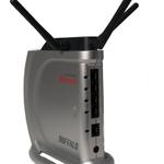 The Buffalo WZR-G300N router with 300mbps WiFi, 4 100mbps ETH-ports and
                                                 0 USB-ports