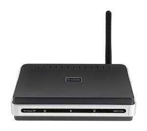 Thumbnail for the D-Link DAP-1150 router with 54mbps WiFi, 1 100mbps ETH-ports and
                                         0 USB-ports
