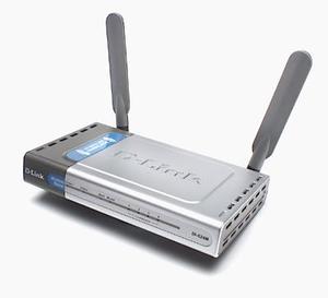 Thumbnail for the D-Link DI-624M router with 54mbps WiFi, 4 100mbps ETH-ports and
                                         0 USB-ports