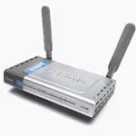 The D-Link DI-624M router with 54mbps WiFi, 4 100mbps ETH-ports and
                                                 0 USB-ports