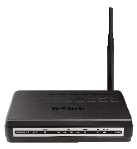 Thumbnail for the D-Link DSL-2640B rev C4 router with 300mbps WiFi, 4 100mbps ETH-ports and
                                         0 USB-ports