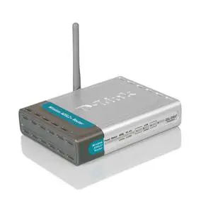 Thumbnail for the D-Link DSL-G604T router with 54mbps WiFi, 4 100mbps ETH-ports and
                                         0 USB-ports