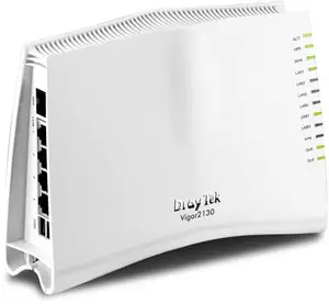 Thumbnail for the DrayTek Vigor 2130n router with 300mbps WiFi, 4 N/A ETH-ports and
                                         0 USB-ports
