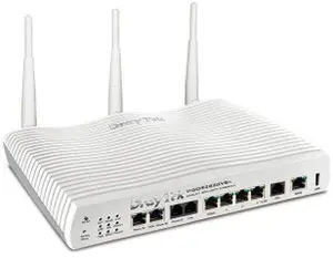 Thumbnail for the DrayTek Vigor 2820 router with No WiFi, 3 100mbps ETH-ports and
                                         0 USB-ports