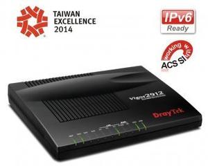 Thumbnail for the DrayTek Vigor 2912n router with 300mbps WiFi, 4 100mbps ETH-ports and
                                         0 USB-ports