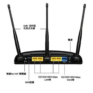 Thumbnail for the Edimax BR-6479Gn router with 300mbps WiFi, 4 N/A ETH-ports and
                                         0 USB-ports