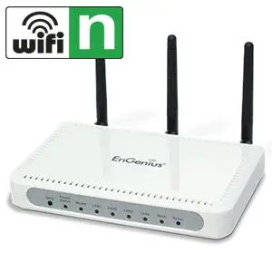 Thumbnail for the EnGenius ESR-9710 router with 300mbps WiFi, 4 N/A ETH-ports and
                                         0 USB-ports
