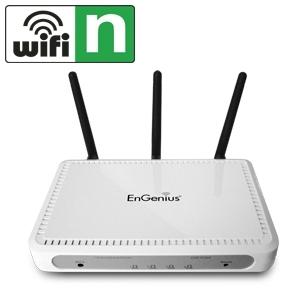 Thumbnail for the EnGenius ESR-9750G router with 300mbps WiFi, 4 N/A ETH-ports and
                                         0 USB-ports
