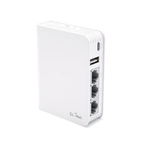 Thumbnail for the GL.iNet GL-AR750S router with Gigabit WiFi, 2 N/A ETH-ports and
                                         0 USB-ports