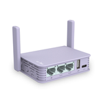 The GL.iNet GL-MV1000W (Brume-W) router with 300mbps WiFi, 2 N/A ETH-ports and
                                                 0 USB-ports