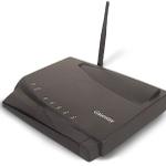 The Gateway WBR-100 router with 11mbps WiFi, 4 100mbps ETH-ports and
                                                 0 USB-ports