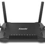 The Kasda KW6516 router with Gigabit WiFi, 4 N/A ETH-ports and
                                                 0 USB-ports