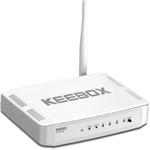 The Keebox W150NR v1 router with 300mbps WiFi, 4 100mbps ETH-ports and
                                                 0 USB-ports