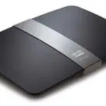 The Linksys E4200 v2 router with 300mbps WiFi, 4 N/A ETH-ports and
                                                 0 USB-ports