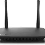 The Linksys E5400 router with Gigabit WiFi, 4 100mbps ETH-ports and
                                                 0 USB-ports