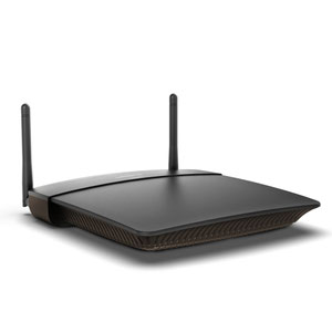 Thumbnail for the Linksys EA5800 router with Gigabit WiFi, 4 100mbps ETH-ports and
                                         0 USB-ports