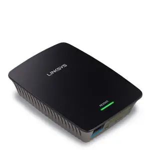 Thumbnail for the Linksys RE2000 v1 router with 300mbps WiFi, 1 100mbps ETH-ports and
                                         0 USB-ports