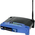 The Linksys WAG54G v2 router with 54mbps WiFi, 4 100mbps ETH-ports and
                                                 0 USB-ports