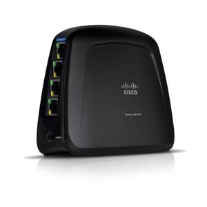Thumbnail for the Linksys WES610N v1 router with 300mbps WiFi, 4 100mbps ETH-ports and
                                         0 USB-ports