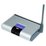 The Linksys WMB54G router with 54mbps WiFi, 1 100mbps ETH-ports and
                                                 0 USB-ports