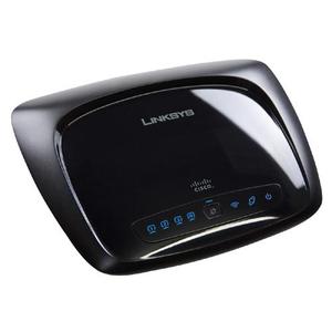 Thumbnail for the Linksys WRT110 router with 300mbps WiFi, 4 100mbps ETH-ports and
                                         0 USB-ports