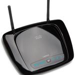 The Linksys WRT160NL router with 300mbps WiFi, 4 100mbps ETH-ports and
                                                 0 USB-ports