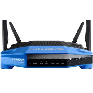 Thumbnail for the Linksys WRT1900AC v1 router with Gigabit WiFi, 4 N/A ETH-ports and
                                         0 USB-ports