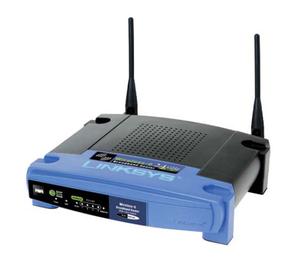 Thumbnail for the Linksys WRT54G v2.2 router with 54mbps WiFi, 4 100mbps ETH-ports and
                                         0 USB-ports