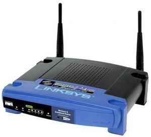 Thumbnail for the Linksys WRT54GS v7.2 router with 54mbps WiFi, 4 100mbps ETH-ports and
                                         0 USB-ports