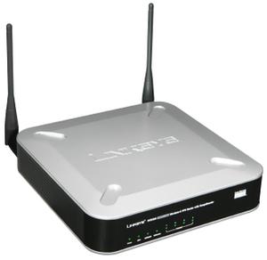 Thumbnail for the Linksys WRV200 router with 54mbps WiFi, 4 100mbps ETH-ports and
                                         0 USB-ports