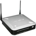 The Linksys WRV200 router with 54mbps WiFi, 4 100mbps ETH-ports and
                                                 0 USB-ports