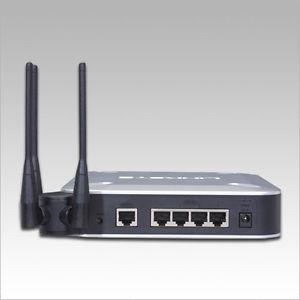 Thumbnail for the Linksys WRVS4400N v2.0 router with 300mbps WiFi, 4 N/A ETH-ports and
                                         0 USB-ports