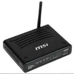 The MSI RG310EX router with 300mbps WiFi, 4 100mbps ETH-ports and
                                                 0 USB-ports