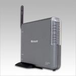 The Microsoft MN-700 router with 54mbps WiFi, 4 100mbps ETH-ports and
                                                 0 USB-ports