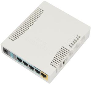 Thumbnail for the MikroTik RouterBOARD 751G-2HnD (RB751G-2HnD) router with 300mbps WiFi, 4 N/A ETH-ports and
                                         0 USB-ports
