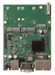 Thumbnail for the MikroTik RouterBOARD M33 (RBM33G) router with No WiFi, 2 N/A ETH-ports and
                                         0 USB-ports