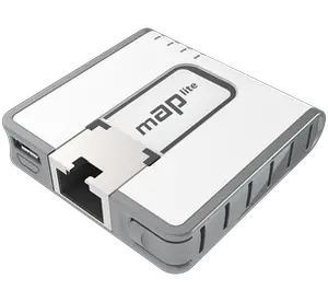 Thumbnail for the MikroTik RouterBOARD mAP lite 2 (RBmAPL-2nD) router with 300mbps WiFi, 1 100mbps ETH-ports and
                                         0 USB-ports