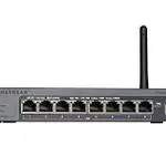 The Netgear FVS318N router with 300mbps WiFi, 8 Gigabit ETH-ports and
                                                 0 USB-ports
