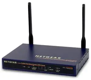 Thumbnail for the Netgear FWAG114 router with 54mbps WiFi, 4 100mbps ETH-ports and
                                         0 USB-ports