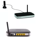 The Netgear MBR624GU router with 54mbps WiFi, 4 100mbps ETH-ports and
                                                 0 USB-ports