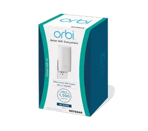 Thumbnail for the Netgear Orbi Wall Plug Satellite (RBW30) router with Gigabit WiFi,  N/A ETH-ports and
                                         0 USB-ports