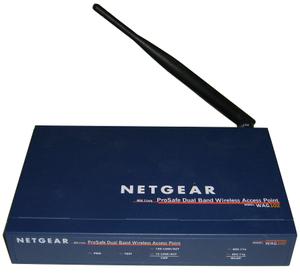 Thumbnail for the Netgear WAG102 router with 54mbps WiFi, 1 100mbps ETH-ports and
                                         0 USB-ports