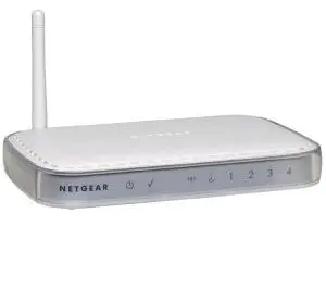 Thumbnail for the Netgear WGR614L router with 54mbps WiFi, 4 100mbps ETH-ports and
                                         0 USB-ports