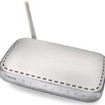 The Netgear WGR614v8 router with 54mbps WiFi, 4 100mbps ETH-ports and
                                                 0 USB-ports