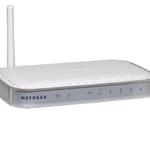 The Netgear WGT624v4 router with 54mbps WiFi, 4 100mbps ETH-ports and
                                                 0 USB-ports