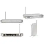 The Netgear WGU624 router with 54mbps WiFi, 4 100mbps ETH-ports and
                                                 0 USB-ports