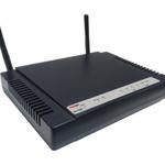 The Netsys NV-720S router with 300mbps WiFi, 4 100mbps ETH-ports and
                                                 0 USB-ports