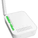 The Open-Mesh OM1P router with 54mbps WiFi, 1 100mbps ETH-ports and
                                                 0 USB-ports